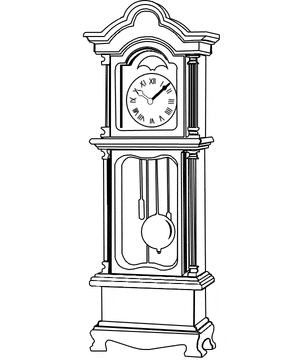 clipart grandfather clock - photo #34