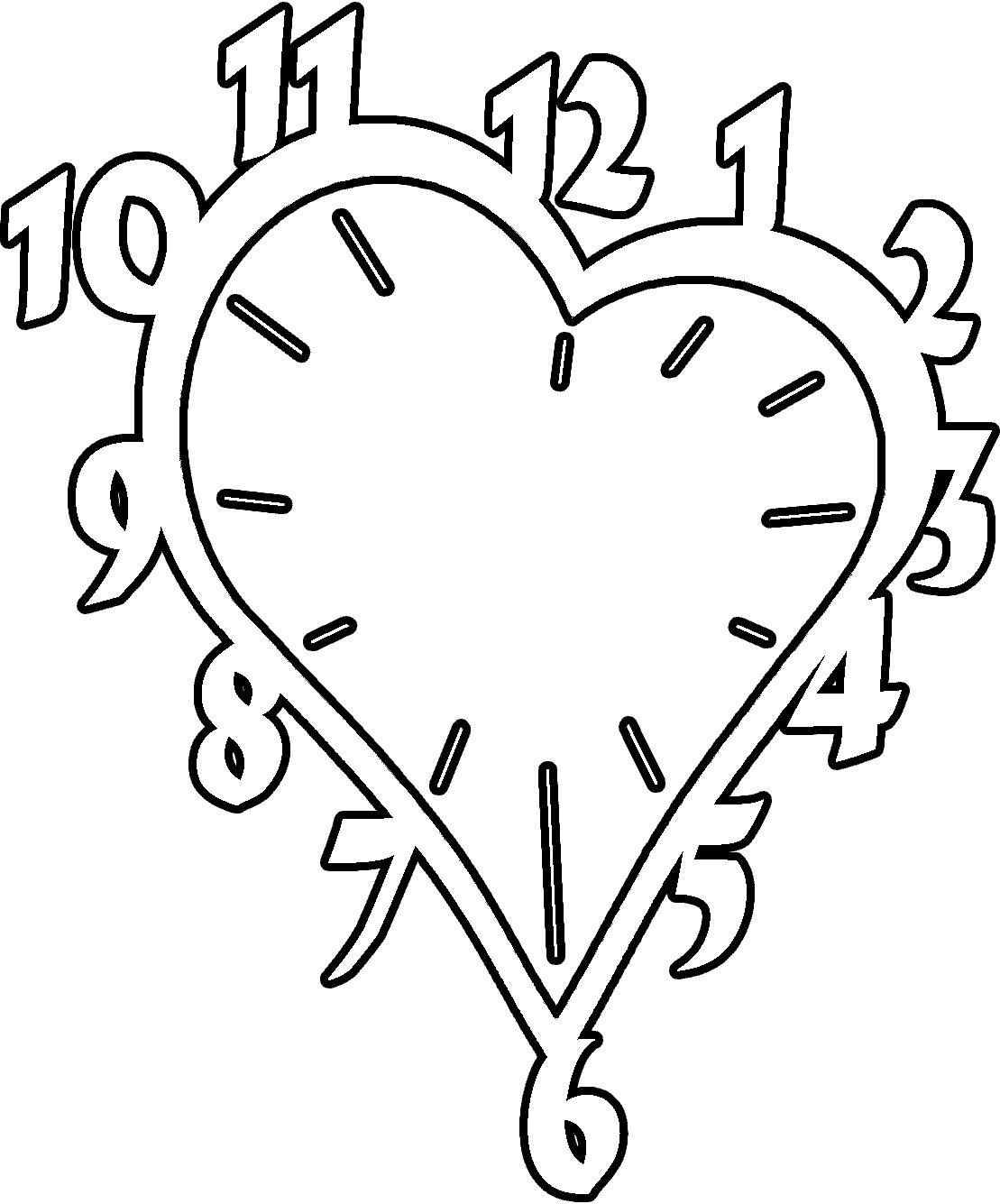 Clock Coloring Pages