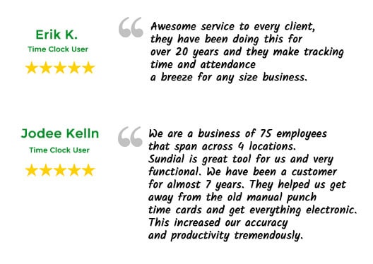 Sundial Timekeeping Reviews