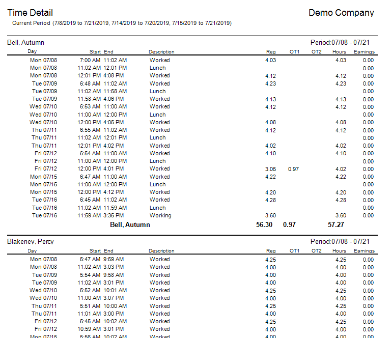 Comprehensive Time & Attendance Reporting Capability Builtin
